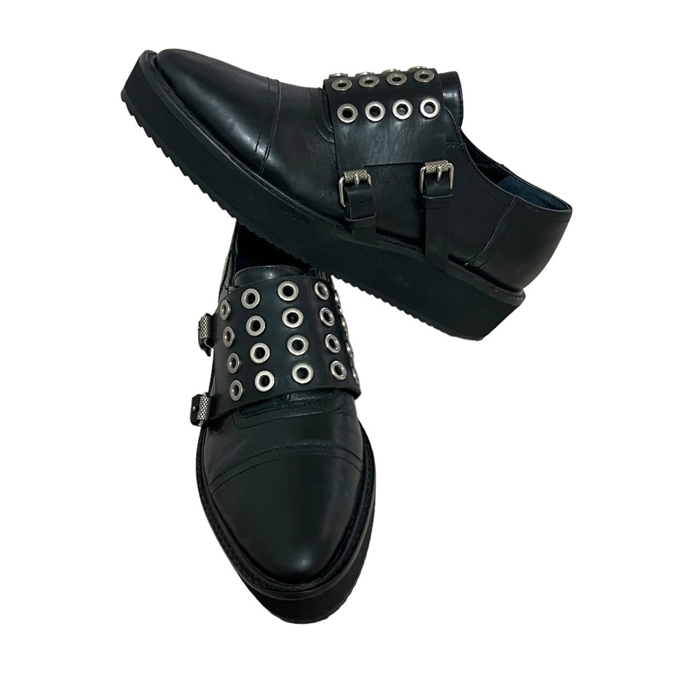 AllSaints Creeper Loafer Women's EU36/US6 Whitby Buckle Eyelet Studs